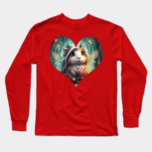 Guinea Pig Fairy Heart Long Sleeve T-Shirt